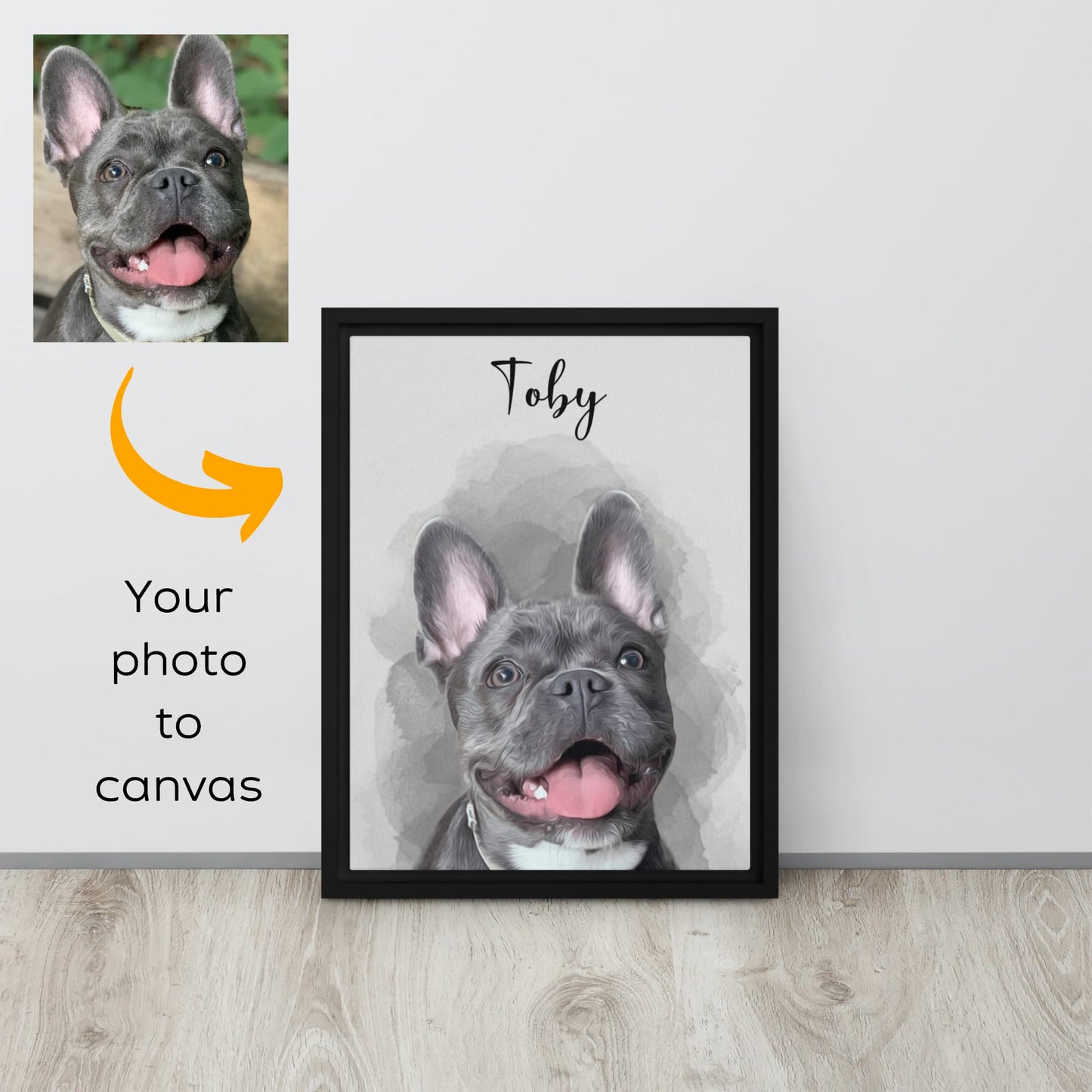 Framed Custom Dog Portrait