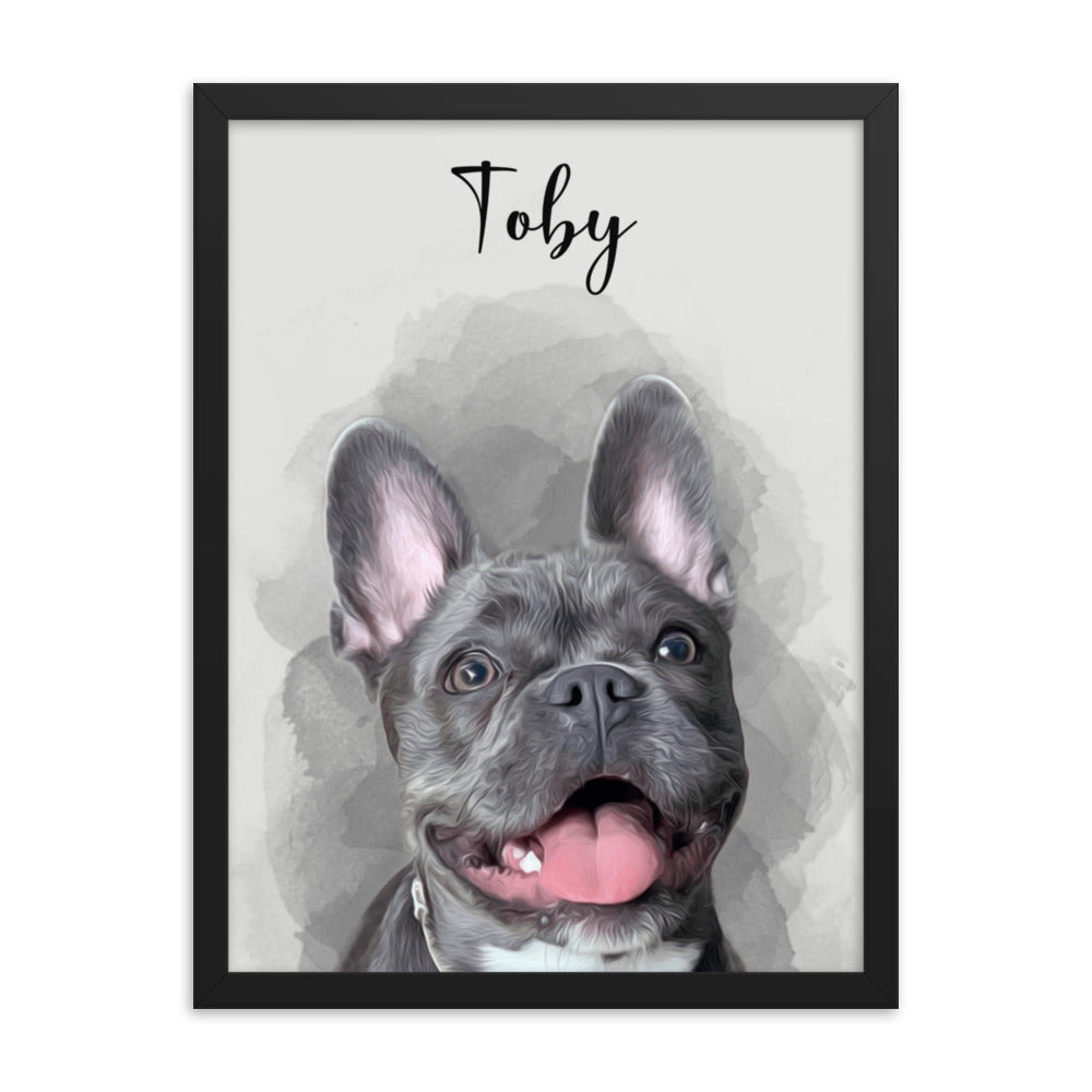 Framed Custom Dog Portrait